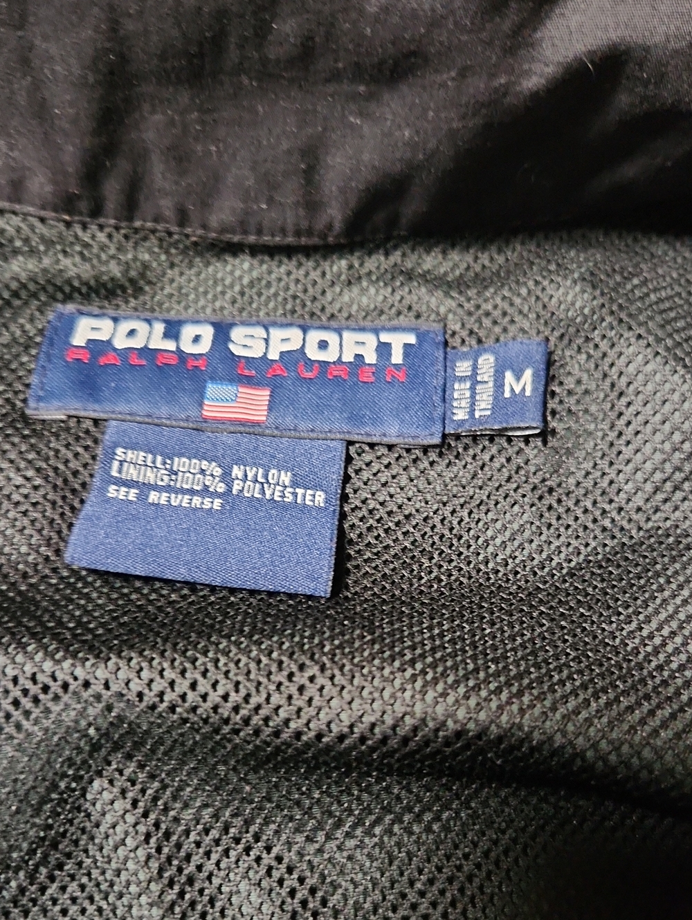 Rare VINTAGE Polo by Ralph Lauren Forest Green Zip-Up Windbreaker Medium - Picture 4 of 10